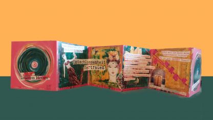 Leporello Lebensfreude Das kleine Faltbuch Glückwunschkarte, Leporello Wellfeeling Glückwunschkarte zum Verschenken Faltkarte, Glückwunschkarten, Lebe-glücklich-Collage, Collage, Geschenk