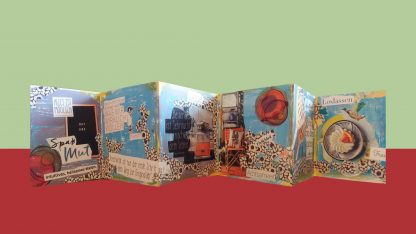 Leporello [3] Mutausbruch Faltkarte für deine Wünsche, Glückwunschkarten, Lebe-glücklich-Collage, Collage, Geschenk